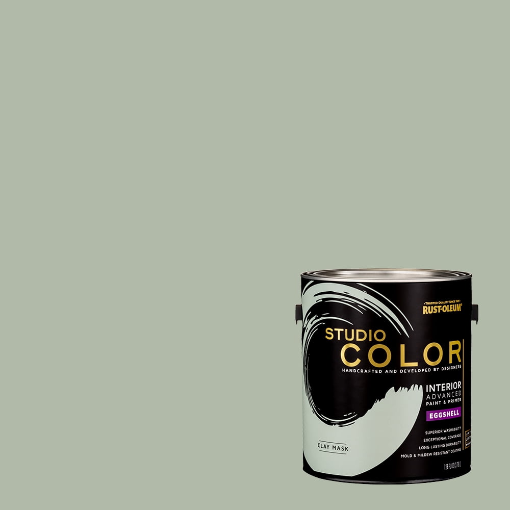 Clay Mask , Rust-Oleum Studio Color Advanced Paint + Primer Interior Eggshell, Gallon, 2 Pack