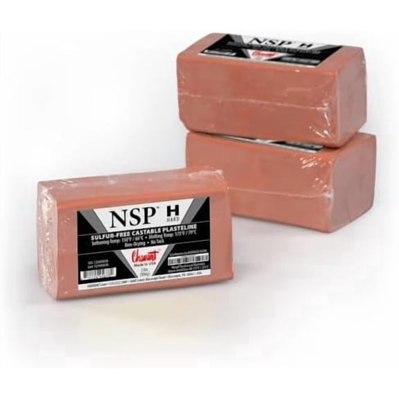 Clay - NSP Hard Brown - Sculpting and Modeling Clay (1/4 Case)$$Art & Craft