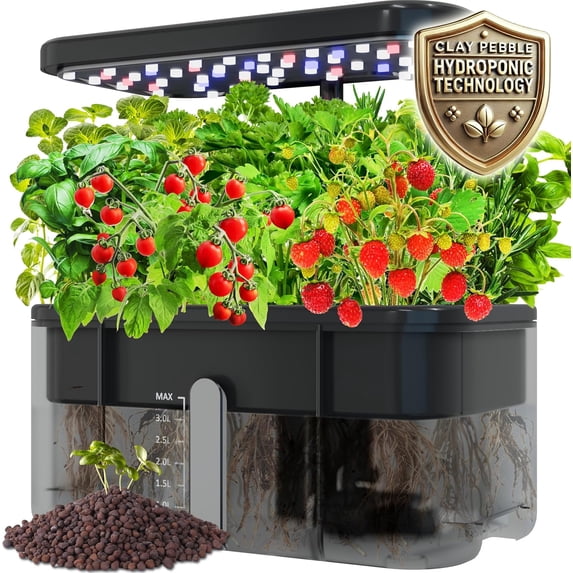Curated visual reference: Complete Hydroponic Growing Kit Reference: Clay Pebble Hydroponics Growing System Kit