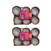 Clay Plain Diya Medium Diyas For Diwali Pooja Decoration (12 Pieces)