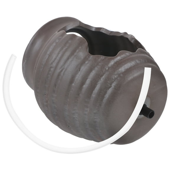 Clay Pot Flowing Water Ornaments Tabletop Waterfall Decorative Fountain Jar Circulating Landscape