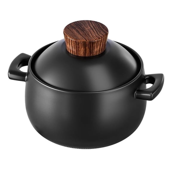 Clay Pot For Cooking,Ceramic Casserole,with Lid ,Heat-Resistant Round Stew Soup For Cook Bibimbap, , Rice