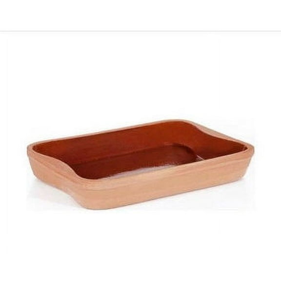 Clay Rectangle Baking Pan, Earthen Dish for Roasting