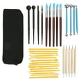 Clay Sculpting Tools Kit 33pcs Ball Stick Silicone Pen Portable Storage