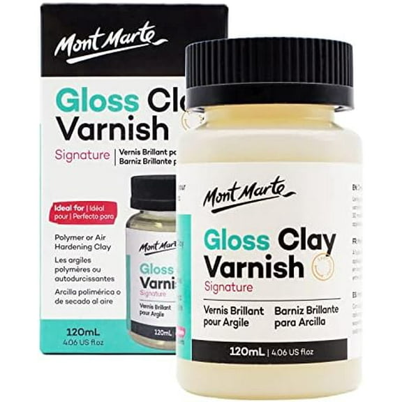 Clay Sculpture Sealant, Glossy Clear Varnish, Signature 4.05oz (120ml), Air or Polymer Clay Sealer$$Tools & Hardware Other