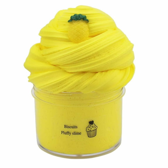 Clay Slime Super DIY Soft Squishy Scented Sensory Clays Non Sticky Stretchy Moldable Modeling Fabricateup Fluffy Kit Mix Stress for Adult Yellow Pineapple 70Ml