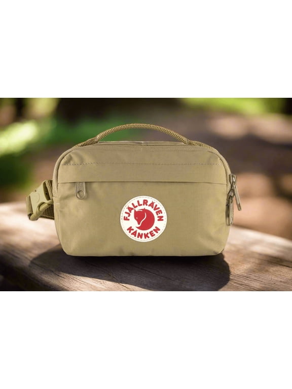 Clay Small Fjallraven Kanken Hip Pack Waist Bag Zipper Adjustable Crossbody For Work & Travel, Height 4.7 in, 2 L