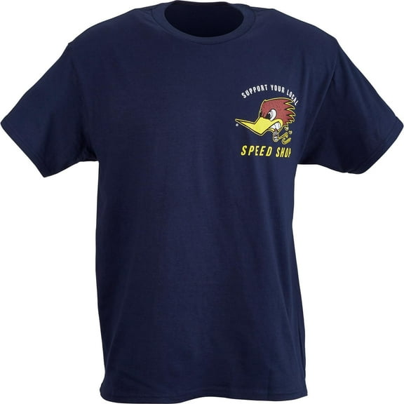 Clay Smith Cams Speed Shop Mr. Horsepower Navy T-Shirt, Large