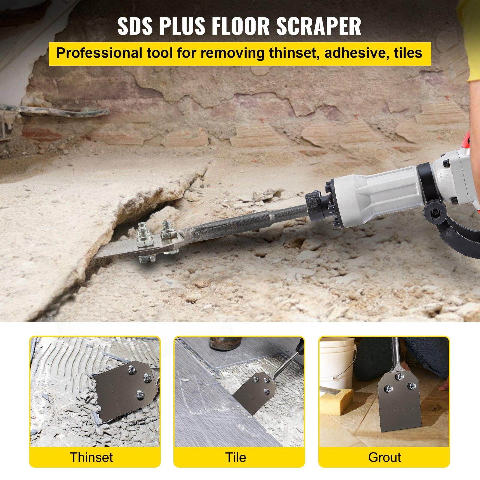 Clay Spade 3.9” x 9.5” SDS Plus Shank 40Cr Steel Jackhammer Bit for ...