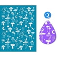 thumbnail image 1 of Clay Stencils Mushroom Pattern Non-Adhesive Silk Screen Printing Stencils Reusable Mesh Stencils Transfer Washable Stencils for Polymer Clay Jewelry Earring Making, 1 of 9