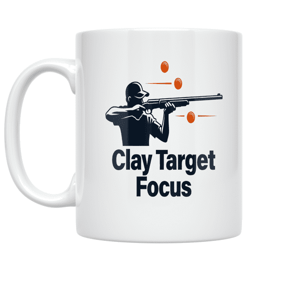 Clay Target Focus Design - Precision Shooter - 11 oz Ceramic Coffee Mug