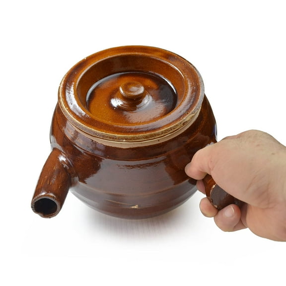 Clay Teapot 1.8L Casserole Traditional Chinese Herbal Porridge Soup Clay Pot for Cooking Microwave Oven Open Flame Safety