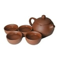 thumbnail image 1 of Clay Teapot 4 Cups Set,Traditional Chinese Small Teapot with Teacup Kung Fu Tea Set (Red), 1 of 6