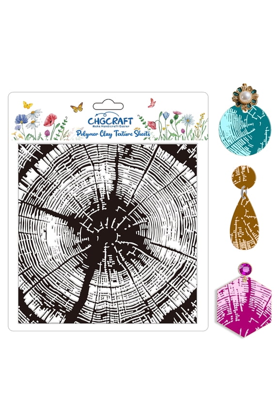 Clay Texture Mat Clay Modeling Pattern Pad Annual Ring 140x140x3mm