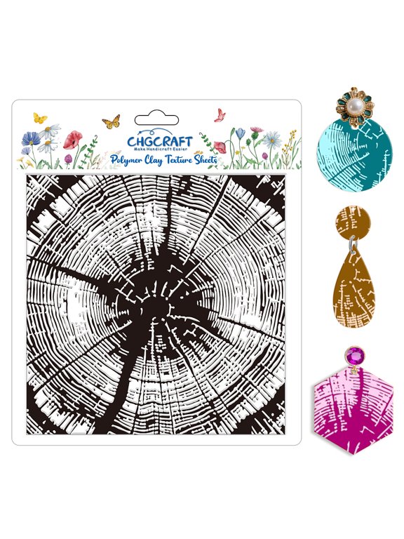 Clay Texture Mat Clay Modeling Pattern Pad Annual Ring 140x140x3mm