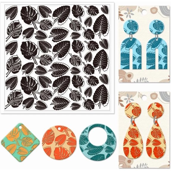 Clay Texture Mat Clay Modeling Pattern Pad Leaf 140x140x3mm for DIY