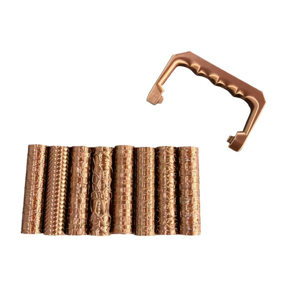 Clay Texture Roller Kit with 8 Rollers and Handle, Manual Terrain Detail Tool for Mini Models, Display Bases, Craft Boards and Clay Projects