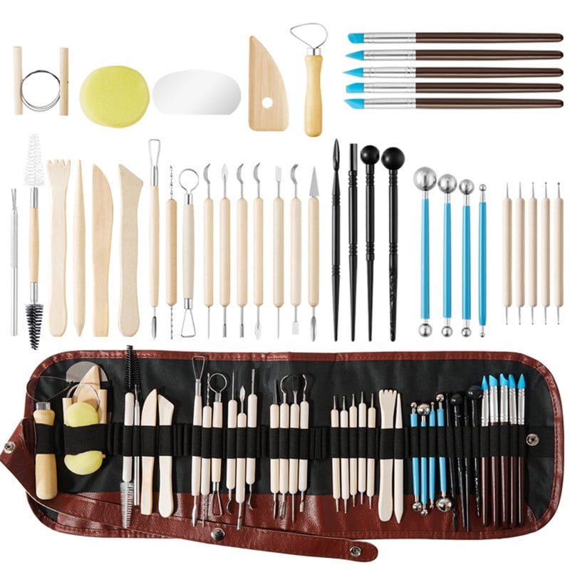 Clay Tools 40PCS Pottery Tools Clay Sculpting Tools Polymer Clay Tools Kit Ceramic Tools for DIY Handcraft Modeling Clay Carving Tools Set