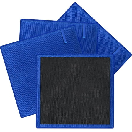 Clay Towel Auto Detailing 4 Pack - Fine Grade Microfiber Car Chamois Towel - DIY Detail Clay Bar Alternative(Blue)