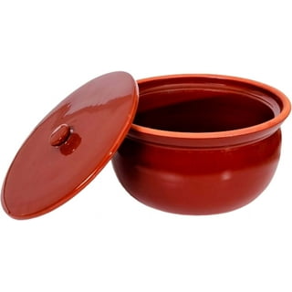 Earthenware Clay Pan for Owen, Terracotta Glazed Cazuela Dish, Mexican Clay  Cookware, 11.8 inch 