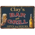thumbnail image 1 of Clay's Green Bar and Grill Metal Sign 8x12 Decor 108120044083, 1 of 1