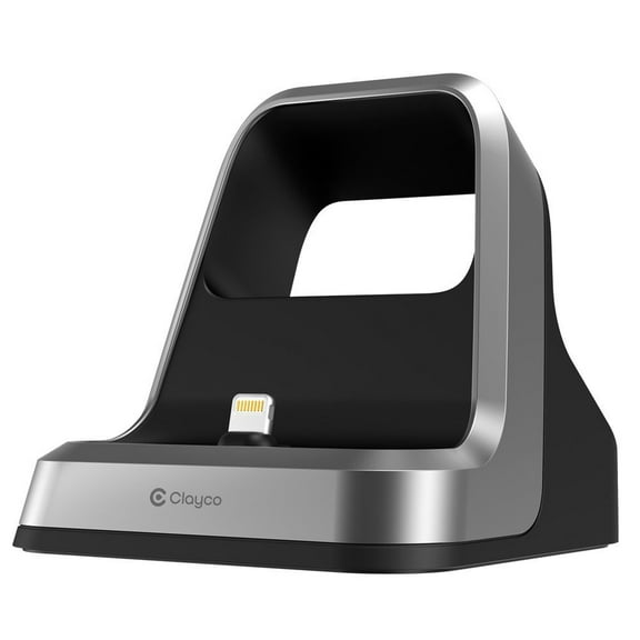 ClayCo Multiport Charge + Sync Dock Station Smartphone, & Apple Devices-Black