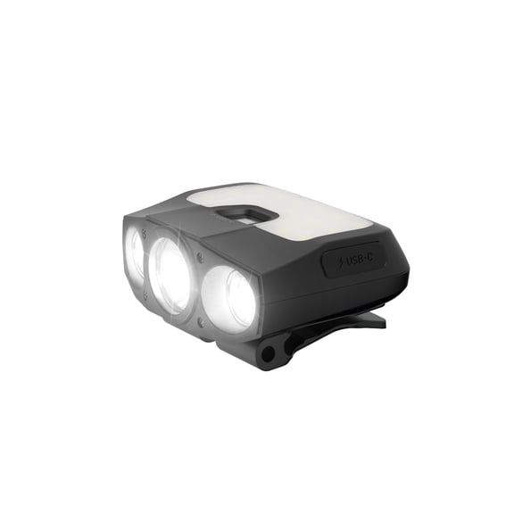 Claymore Capon 200H (Black) - LED Rechargeable Clip-On Cap Headlamp, Lightweight Hat Light for Camping, Running, Hiking, Emergency & Industrial Use, Waterproof, USB-C, 55 Hours of Battery Life.