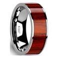 thumbnail image 1 of Claymore Flat Tungsten Carbide Band With Exotic Padauk Wood Inlay And Polished Edges, 1 of 2