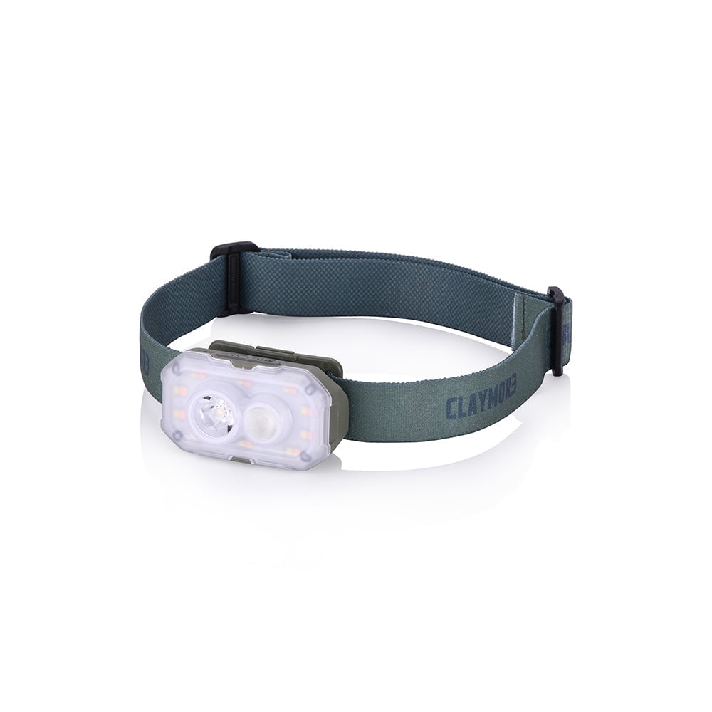 Claymore Heady+ (Khaki) - Rechargeable LED Headlamp Flashlight, Lightweight for Camping, Running, Hiking, Emergency & Industrial Use. Waterproof, USB-C Charging, Up to 70 Hours Battery Life.