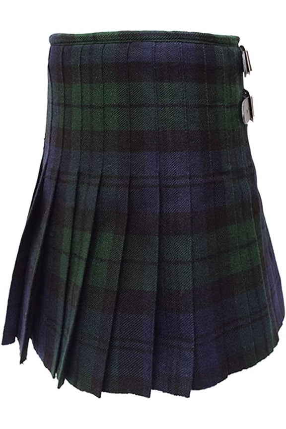 Kid's Budget Kilt, Black Watch Clan Tartan Kilt for Boys, Girls & Babies. Scottish Black and Green Kilt for Kids (Black Watch, 21"-24" W X 9" L 2-3 Years)