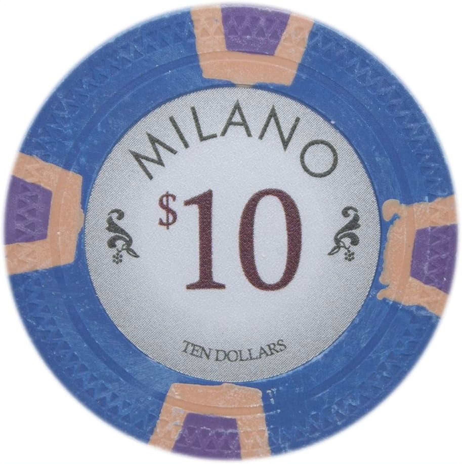 Claysmith Gaming Milano 10g Poker Chips, 10 Real Casino Clay, 50pack
