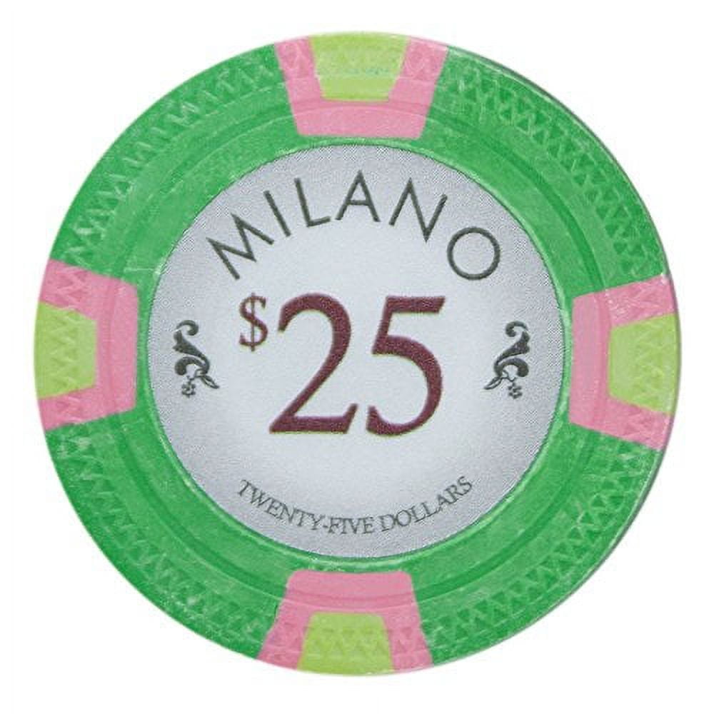 Claysmith Gaming Milano 10g Poker Chips, 25 Real Casino Clay, 50pack