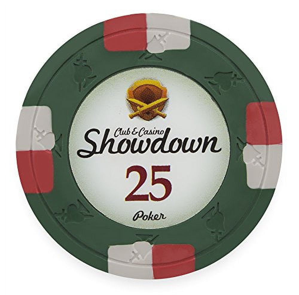 $2 Light Green Showdown Casino 13.5 Gram - 100 Poker Chips