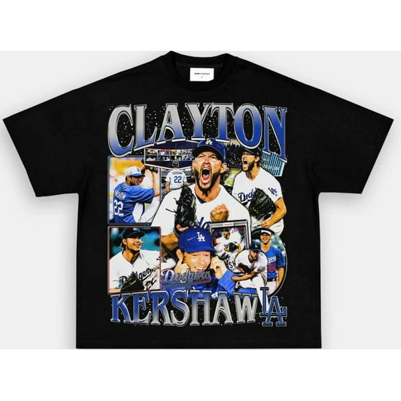 Clayton Kershaw Tee ,Black Color,Size 3XL