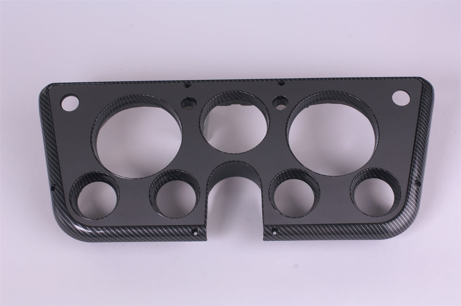 Clayton Machine Works 6772-C Gauge Bezel; Carbon Fiber w/Gray Overlay;