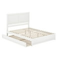 thumbnail image 1 of Clayton Queen Wood Platform Bed with Panel Footboard & Twin XL Trundle in White, 1 of 5