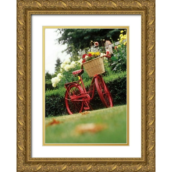 Clayton-Thompson, Philip 11x14 Gold Ornate Wood Framed with Double Matting Museum Art Print Titled - Vintage Bicycle II