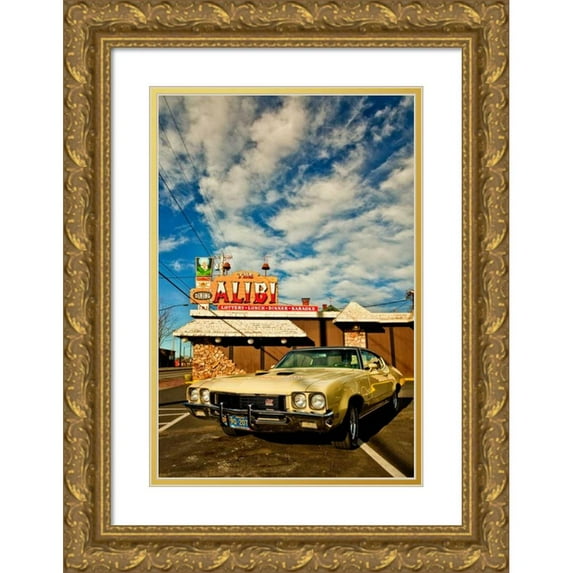 Clayton-Thompson, Philip 13x18 Gold Ornate Wood Framed with Double Matting Museum Art Print Titled - Vintage Car I