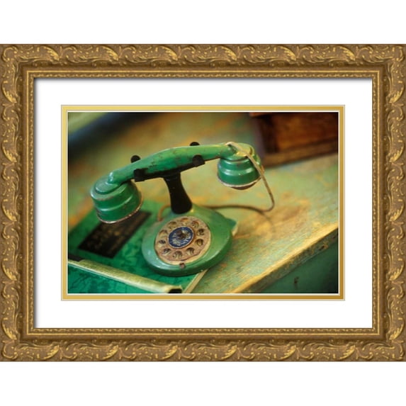 Clayton-Thompson, Philip 24x17 Gold Ornate Wood Framed with Double Matting Museum Art Print Titled - Vintage Phone I