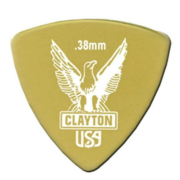 Clayton URT38-12 Ultem Tortoise Rounded Triangle Guitar Picks- 0.38 mm - 12 Pieces