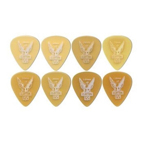 Clayton US72 Ultem Tortoise Standard Guitar Picks- 0.72 mm - 48 Pieces