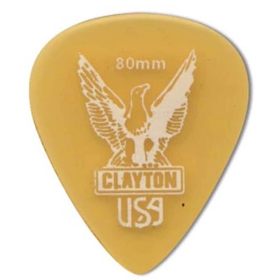 Clayton US80-12 Ultem Tortoise Standard Guitar Picks- 0.80 mm - 12 Pieces