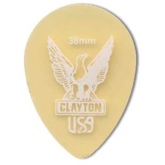 Clayton UST38 Ultem Tortoise Small Teardrop Guitar Picks- 0.38 mm - 48 Pieces