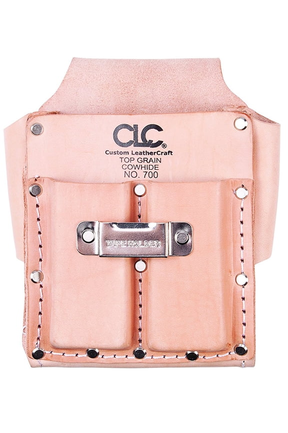 Custom Leathercraft CLC 700 Tool Pouch, Top Grain Leather, 5-Pocket