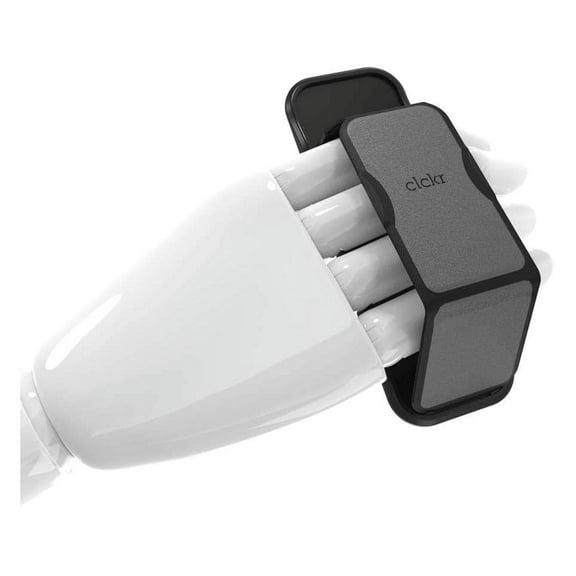 Clckr Reflective Phone Grip - Silver & Black