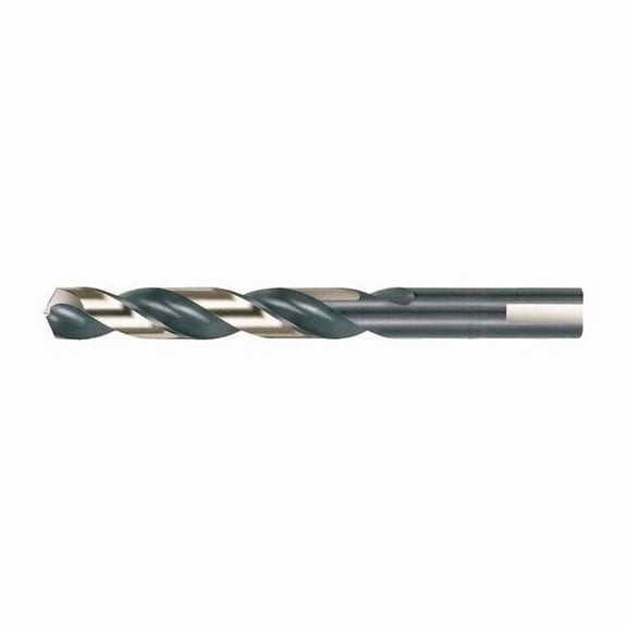Mechanics Length Drill Bit, Drill Bit Size 3/8 in, 135 Degrees, High Speed Steel, Black Oxide