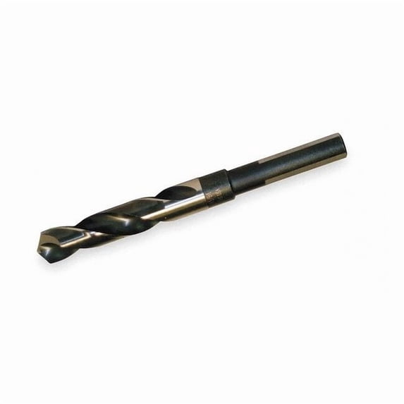 118 Degree Silver & Deming Drill with 1/2 Reduced Shank 1877 Black & Gold HSS RHS/RHC 1-1/4