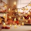 Clea*rance！Christmas LED Reindeer String Light 10ft 30 LEDs Holiday Decorative Colorful Lights for Tree Mantel Indoor Outdoor Waterproof Timer Xmas Decoration Gift