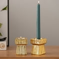 thumbnail image 1 of Clea*rance！Square Ceramic Candle Holder Cup Candlestick for Christmas Table Centerpiece Wedding Party Desktop Mantel Decor - Minimalist Modern Holders for Pillar Tealight Taper Candles, 1 of 6