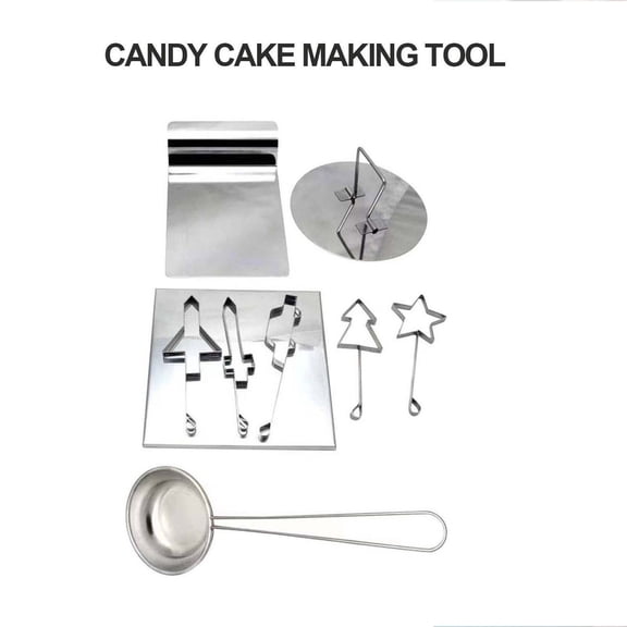 Clea*rance！Stainless Steel Cookie Cutter Set with 5 Shapes, Fondant Mold Tool for Cake Decorating, Durable Metal Biscuit Stamp for Bread Sandwich Cheese